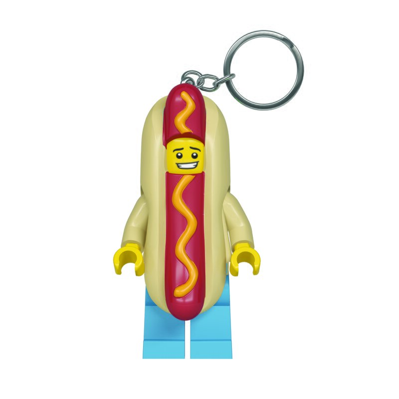 LEGO Nyckelring med ficklampa – Hot Dog Man