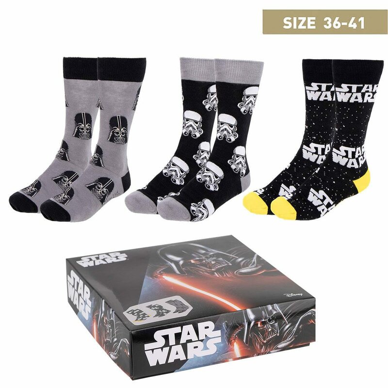 Läs mer om Star Wars Socks 3-Pack 35-41