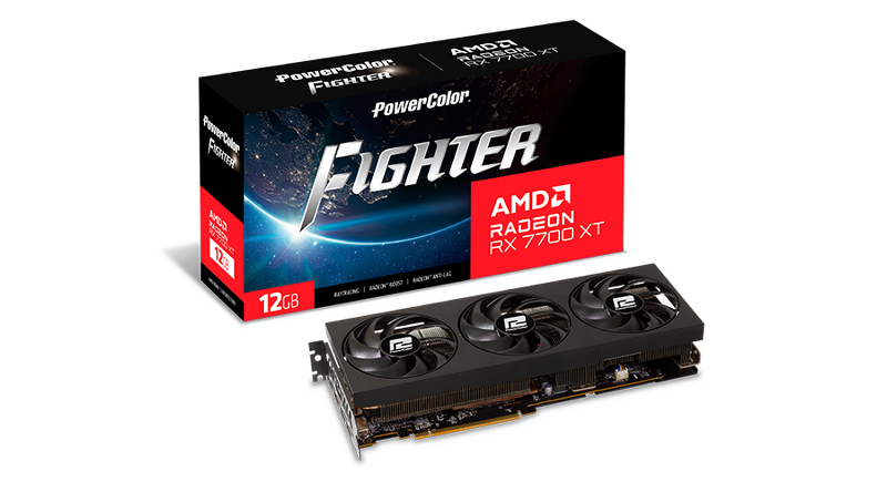 Product Image for PowerColor Radeon RX 7700XT Fighter 12GB