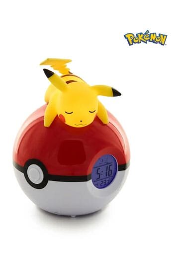 Läs mer om Pokémon Alarm Clock Pokeball with Light Pikachu 18 cm
