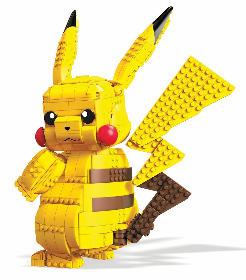 Läs mer om Pokémon Mega Construx Wonder Builders Construction Set Jumbo Pikachu 33 cm