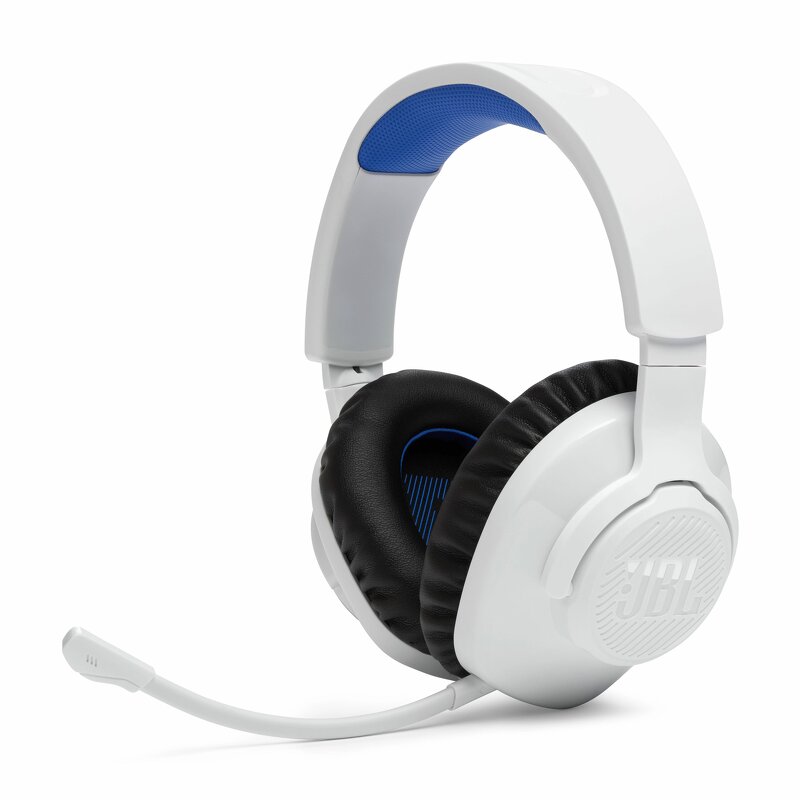 Produktfoto för JBL Quantum 360P / Playstation / Wireless/Bluetooth / Over-ear - White/Blue
