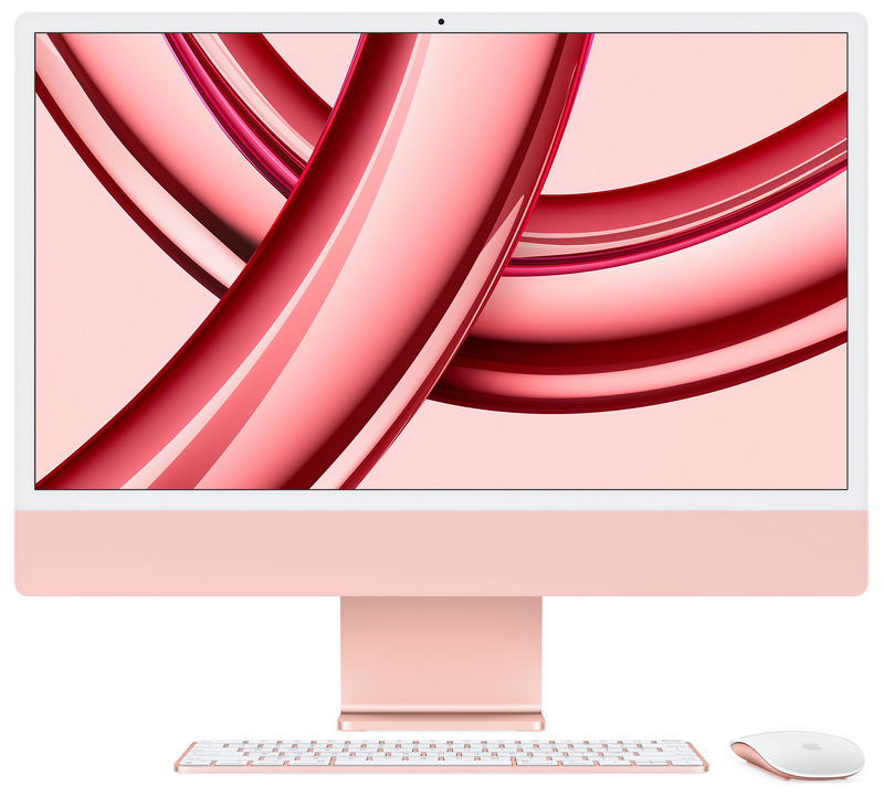 Product Image for Apple 24" iMac / Retina 4.5K / Apple M3 chip / 8 core CPU / 10 core GPU / 8GB / 512GB SSD - Pink