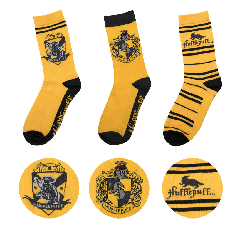 Product Image for Harry Potter Socks Set of 3 Hufflepuff - Storlek 35-45