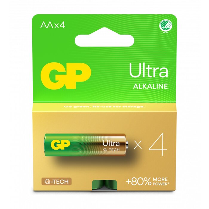 GP Ultra Alkaline AA Svanenmärkt 4-pack