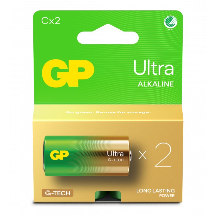 GP Ultra Alkaline C Svanenmärkt 2-pack