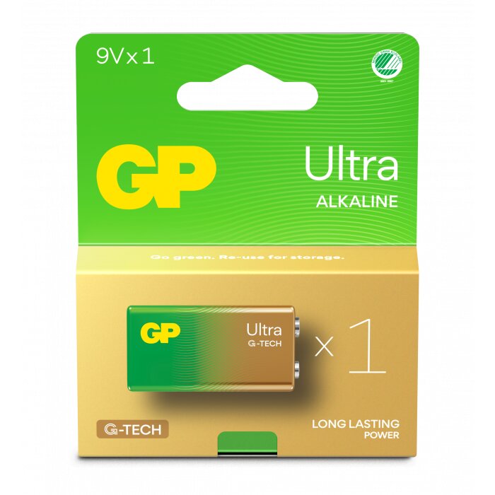 GP Ultra Alkaline 9V Svanenmärkt 1-pack