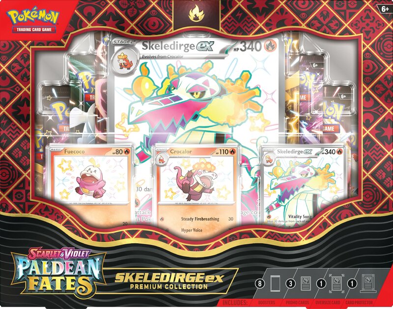 Pokemon Scarlet & Violet 4.5: Paldean Fates Skeledirge Premium Collection