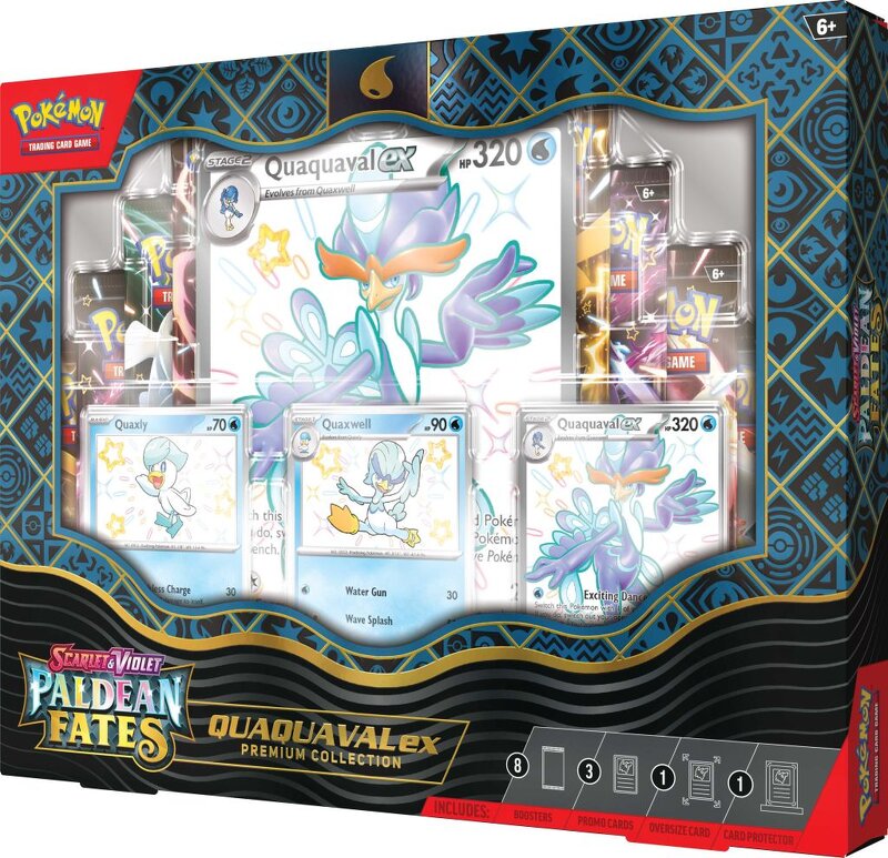 Läs mer om Pokemon Scarlet & Violet 4.5: Paldean Fates Quaquaval Premium Collection