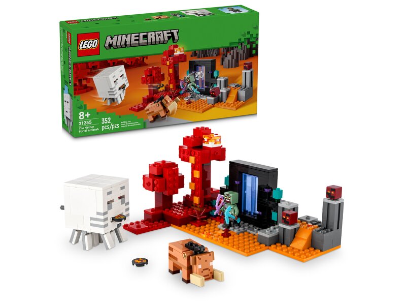 Läs mer om LEGO Minecraft Attack vid Nether-portalen 21255