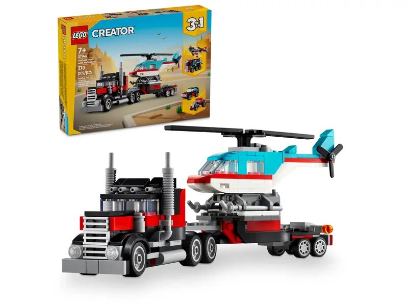 Läs mer om LEGO Creator Flakbil med helikopter 31146