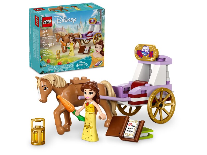 Läs mer om LEGO Disney Princess Belles sagovagn med häst 43233