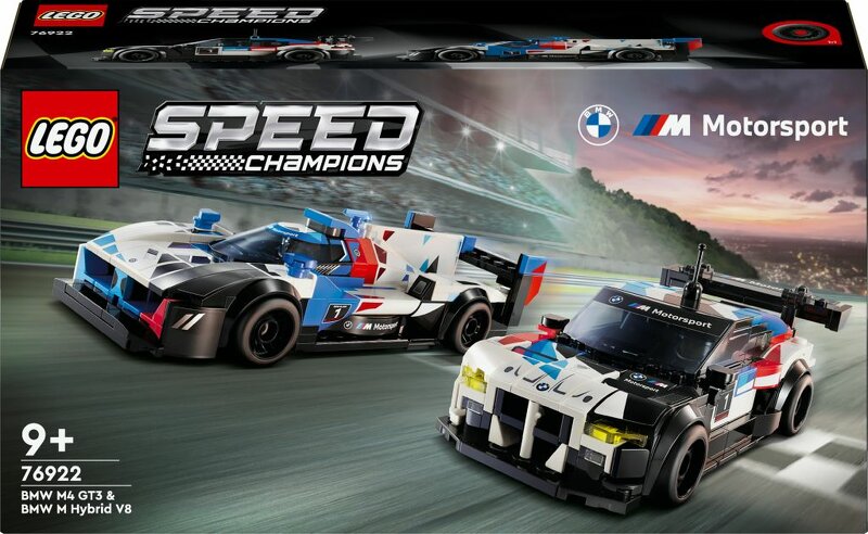 LEGO Speed Champions BMW M4 GT3 och BMW M Hybrid V8 racerbilar 76922
