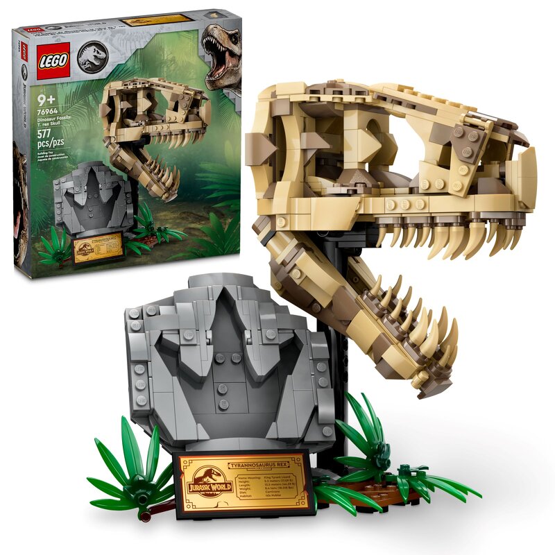Läs mer om LEGO Jurassic World Dinosauriefossiler: T. rex-skalle 76964