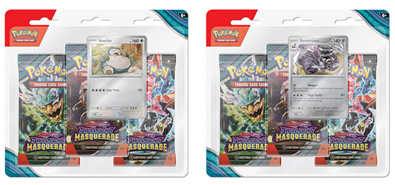 Product Image for Pokemon Scarlet & Violet 6: Twilight Masquerade Booster 3-pack med foil och mynt