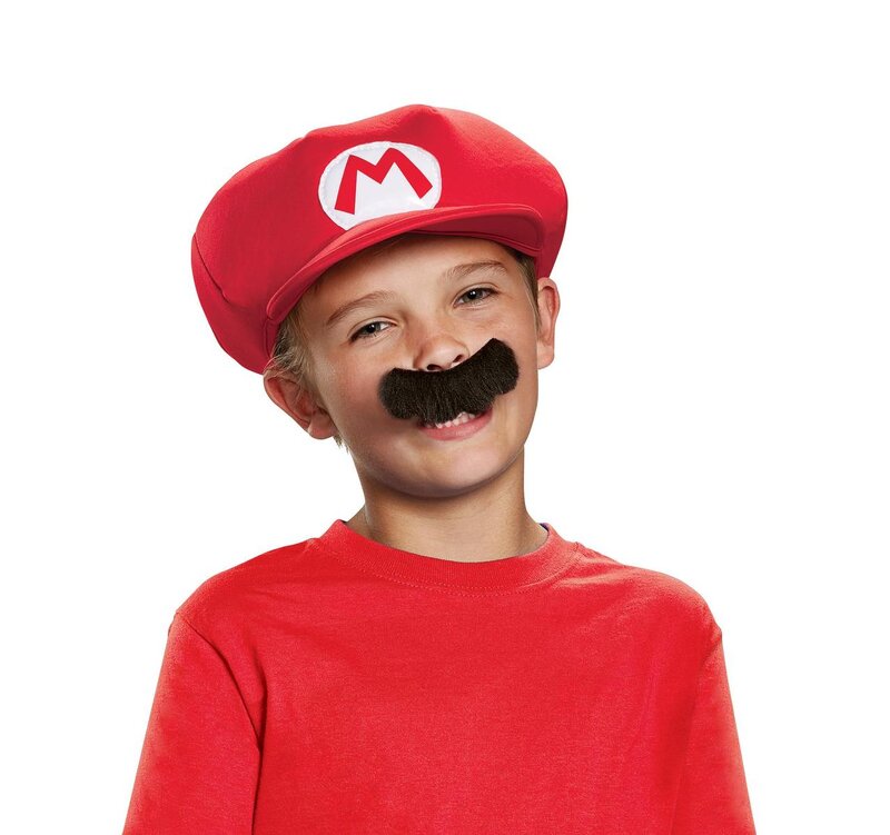 Läs mer om Super Mario - Hatt & Mustach utklädnad