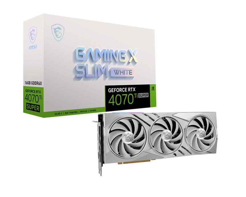 MSI GeForce RTX 4070 Ti SUPER 16GB Gaming X Slim White