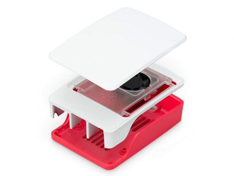 Raspberry Pi 5 Case Red/White with fan