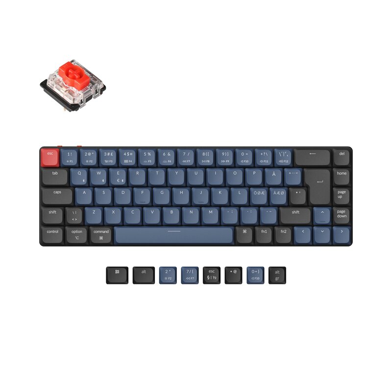 Läs mer om Keychron K7 Pro QMK/VIA RGB Aluminium Hot Swap Gateron Low Profile Red Switch