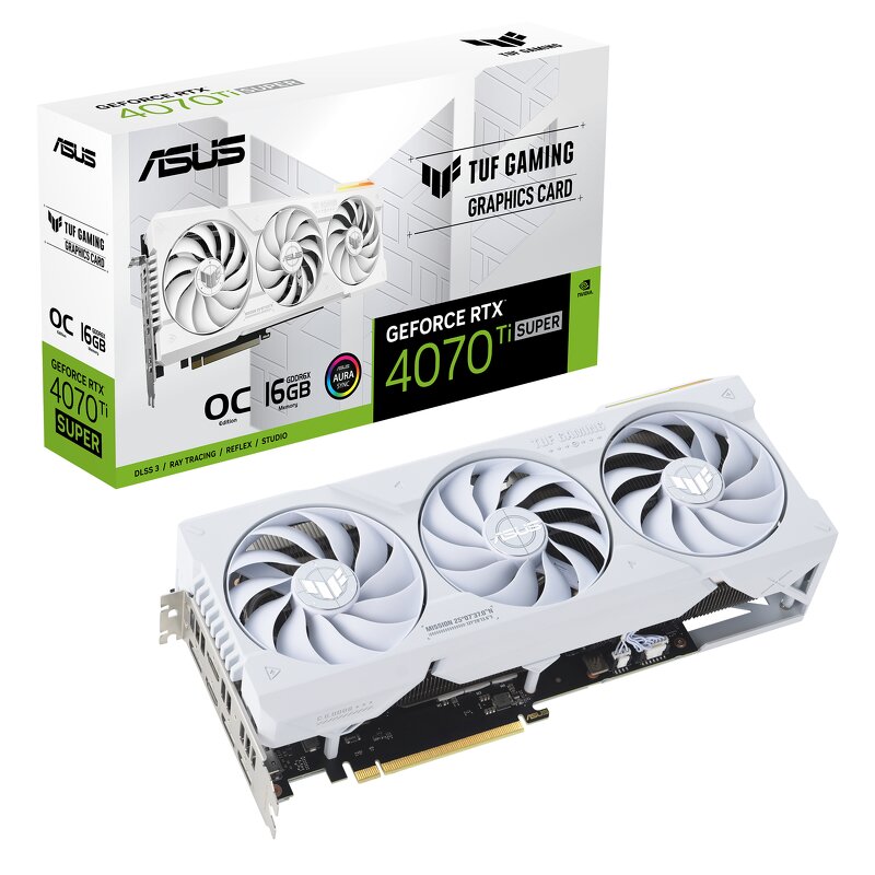 ASUS TUF Gaming GeForce RTX 4070 Ti SUPER 16GB OC – White
