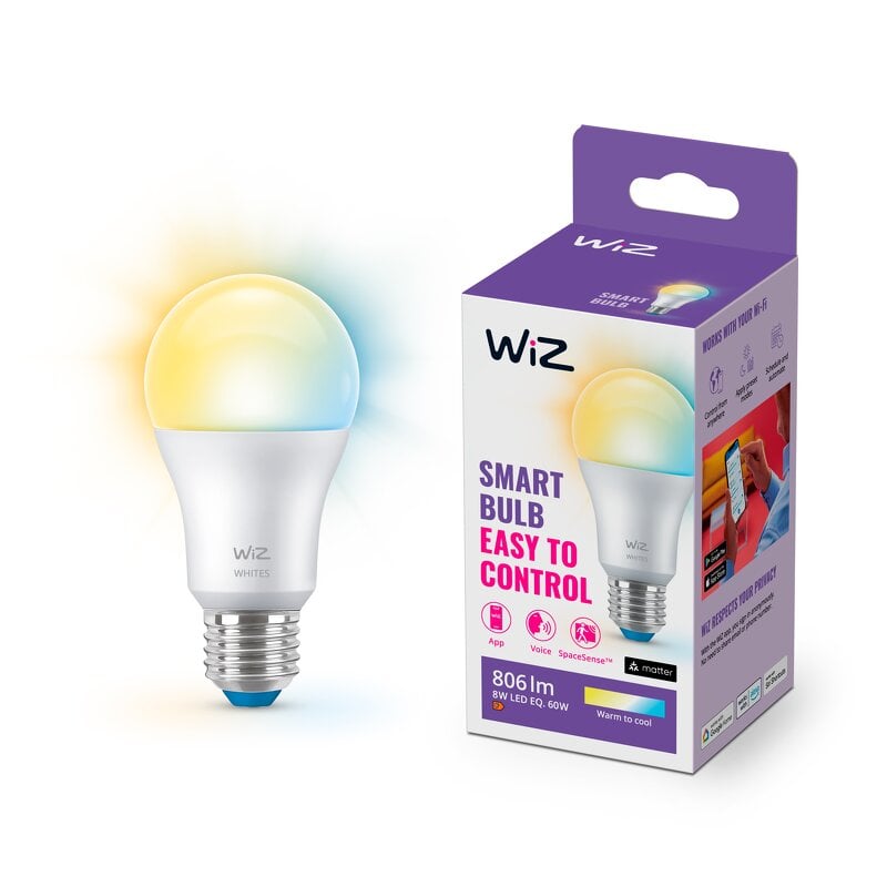 WiZ Wi-Fi Warm white 60W A60 E27