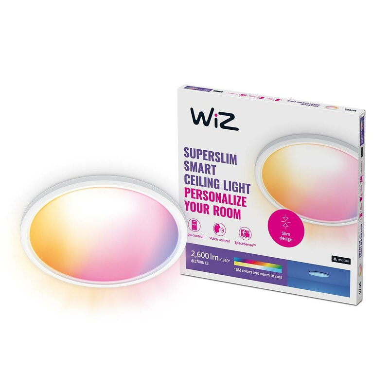 Läs mer om WiZ SuperSlim Ceiling 22W W 22-65K RGB