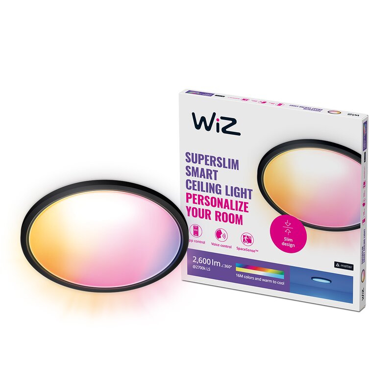 WiZ SuperSlim RGB Ceiling 22W – Black