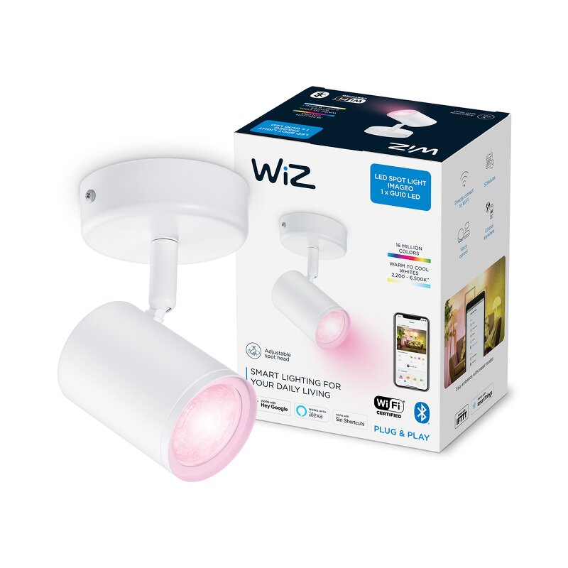WiZ IMAGEO Spots 1x5W W 22-65K RGB – White