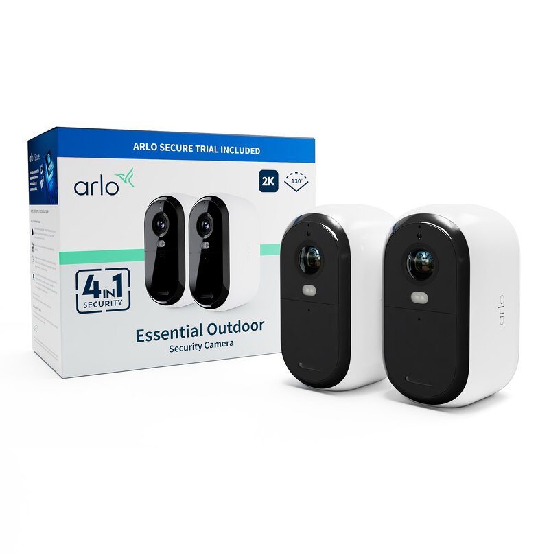 Arlo Essential 2 2K Outdoor Camera 2-Pack