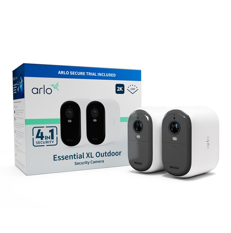 Läs mer om Arlo Essential 2 XL 2K Outdoor Camera 2-Pack