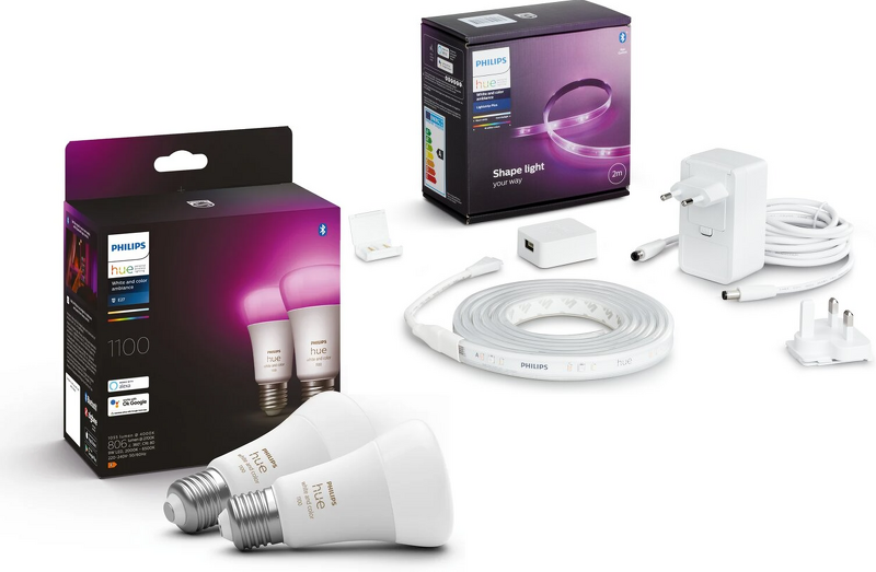 Product Image for Philips Hue Lightstrip Plus V4 / Startpaket / 2m + 9W / A60 / E27 / 2-pack