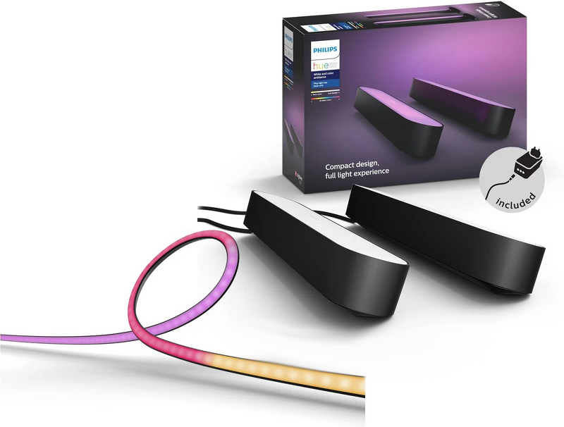 Product Image for Philips Hue Play gradient lightstrip för PC 24-27" + Play / Svart / 2-pack