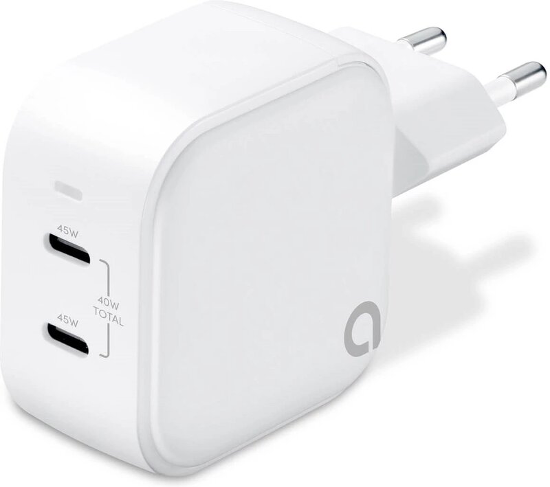 Andersson WLC-G2300 – Strömadapter PD 45W 2xUSB-C – Vit