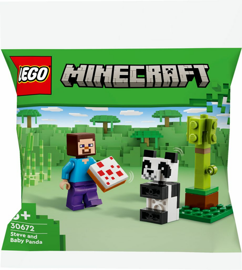 Product Image for LEGO Minecraft Steve and Baby Panda 30672