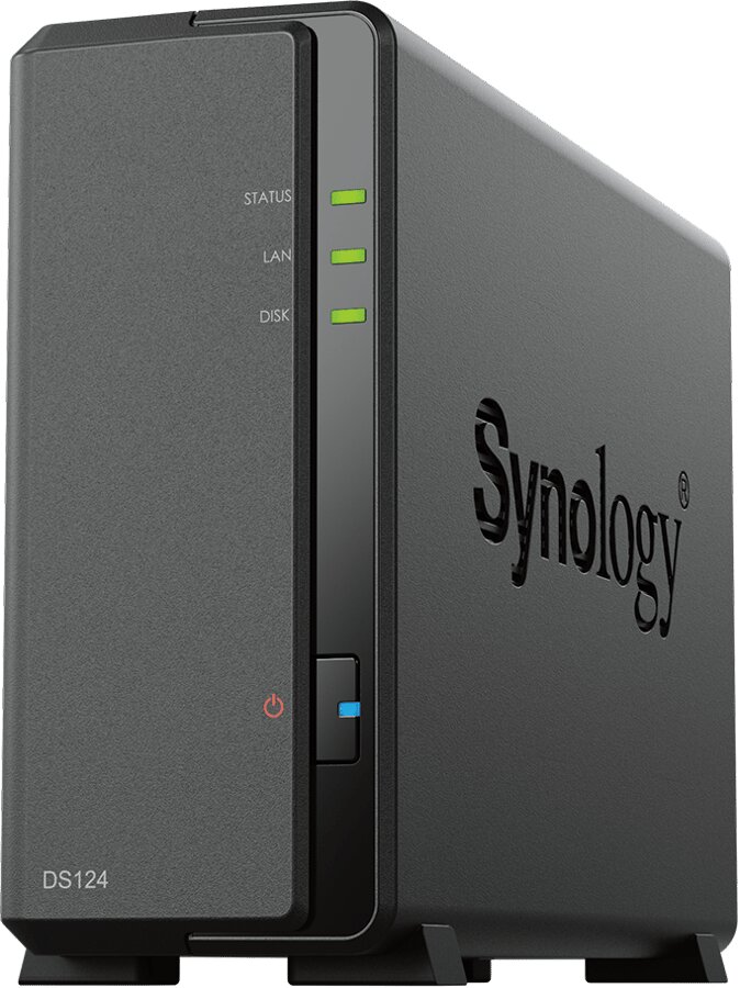 Läs mer om Synology DiskStation DS124 - 1 fack / 1.7Ghz 4-Core / 1GB DDR4