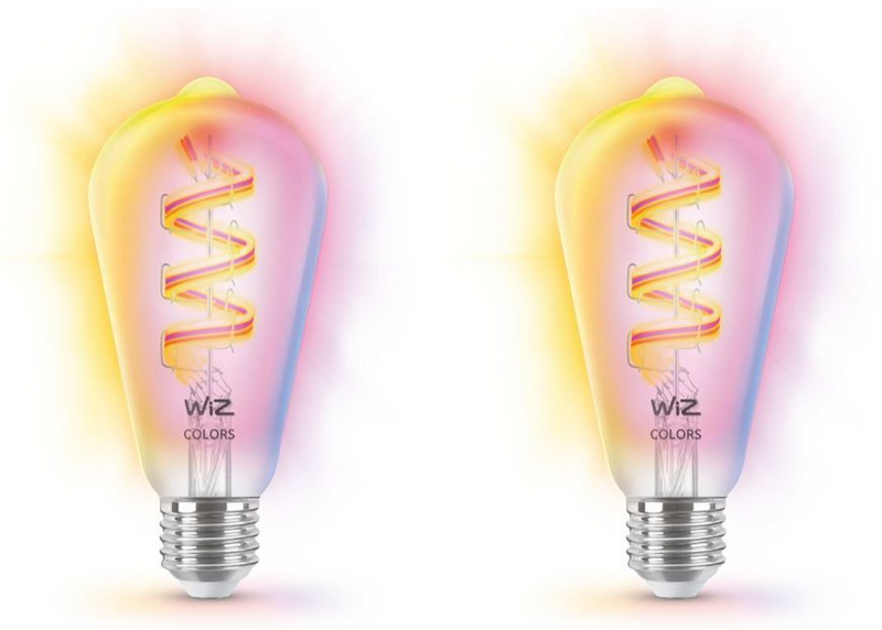 Product Image for WiZ Wi-Fi RGB 40W ST64 E27 x2