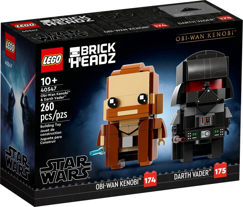 Läs mer om LEGO BrickHeadz Obi-Wan Kenobi & Darth Vader 40547
