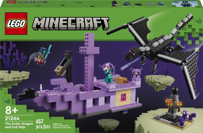 Läs mer om LEGO Minecraft Enderdraken och Endskeppet 21264