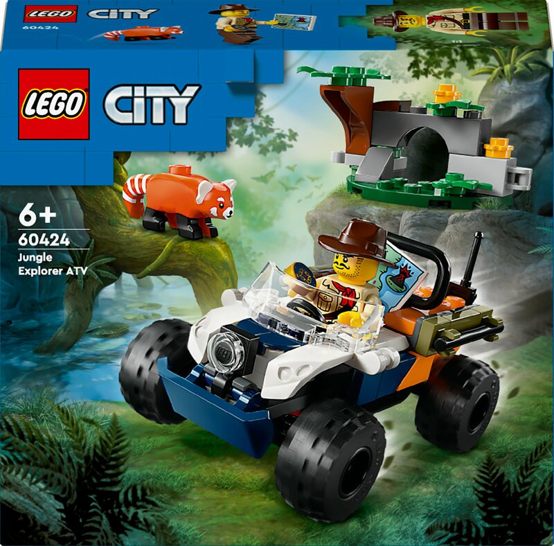 LEGO City Djungeluppdrag med fyrhjuling och röd panda 60424