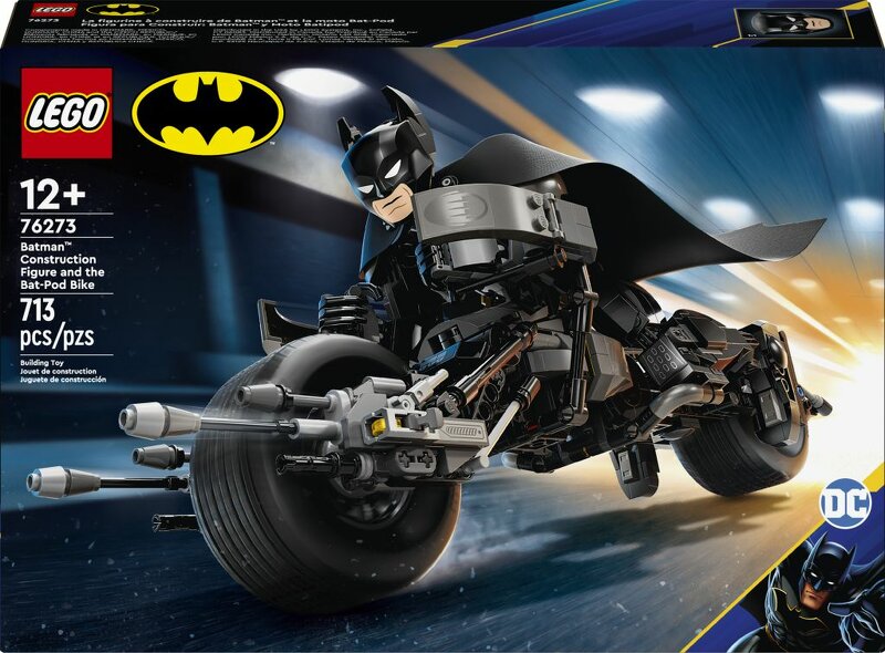 Läs mer om LEGO Super Heroes Batman byggfigur och Batpod-cykeln 76273