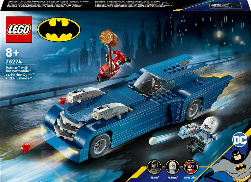 Läs mer om LEGO Super Heroes Batman med Batmobile mot Harley Quinn och Mr. Freeze 76274