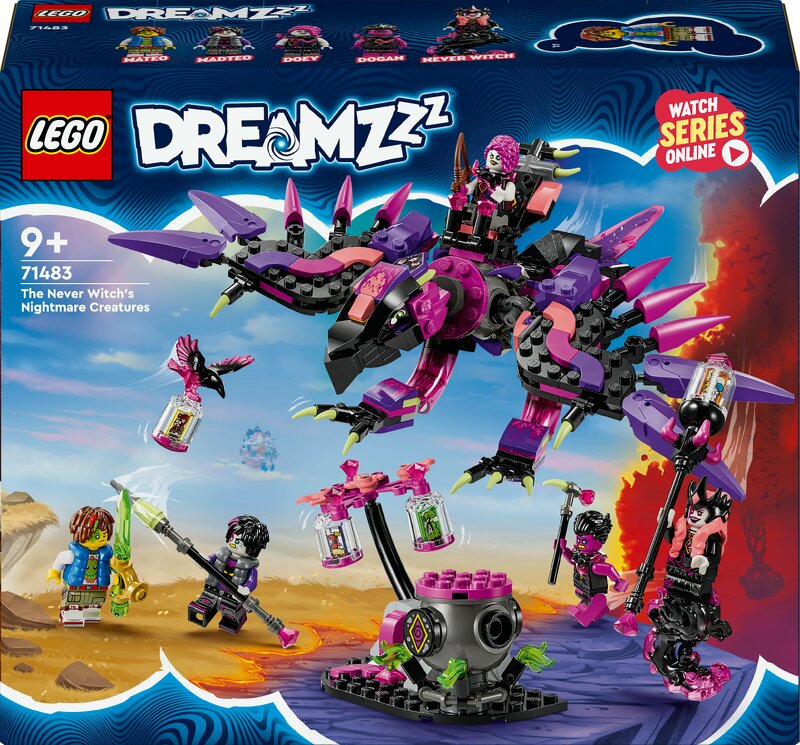 Läs mer om LEGO DREAMZzz Neverhäxans mardrömsvarelser 71483