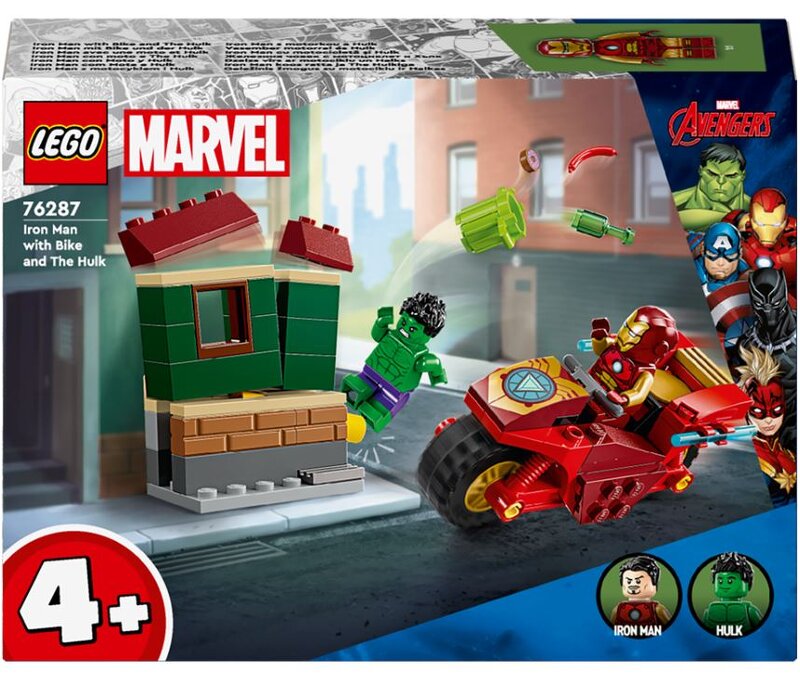 LEGO Super Heroes Iron Man med motorcykel och Hulk 76287