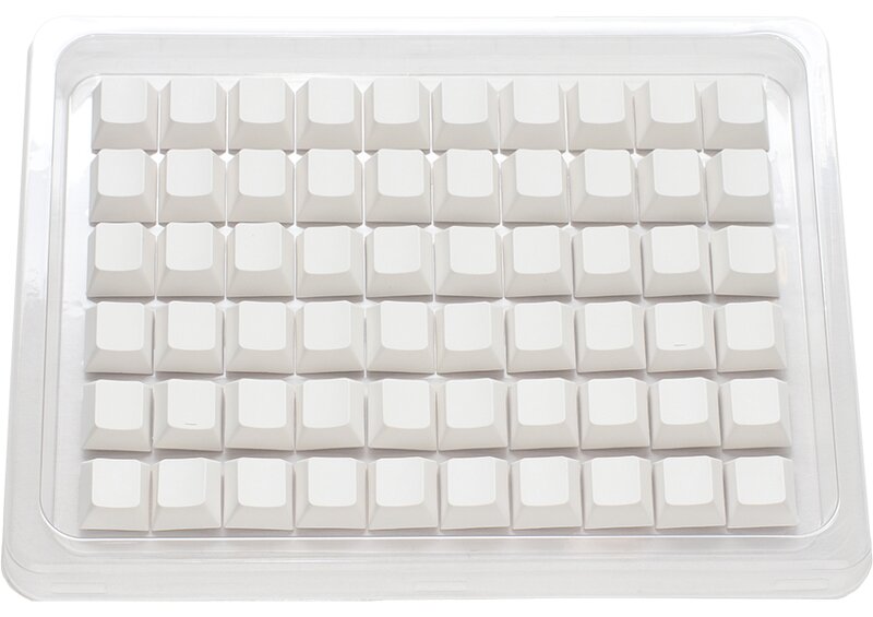 Ducky Blank 132 Keycap Set / MDA Profile / PBT – White