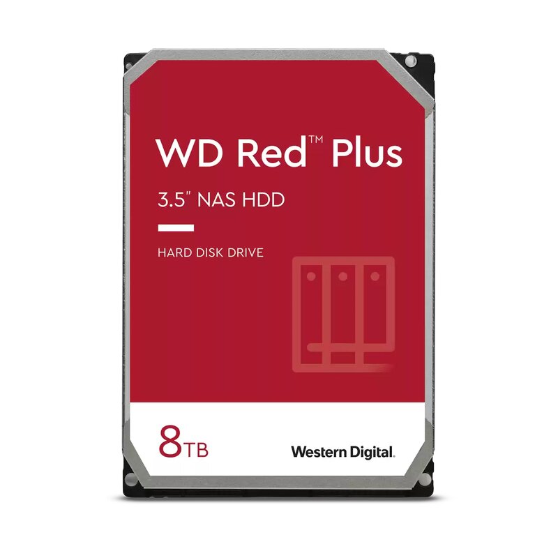 Läs mer om WD Red Plus 8TB / 256MB Cache / 5400 RPM (WD80EFPX)