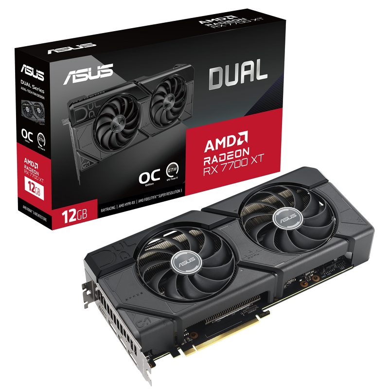 Product Image for ASUS Dual Radeon RX 7700XT 12GB OC
