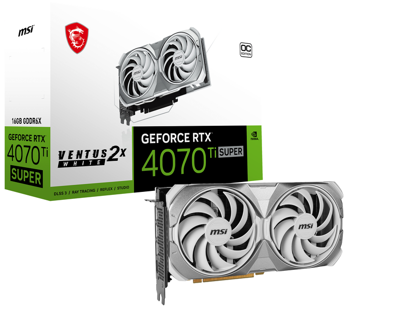 Product Image for MSI GeForce RTX  4070 Ti Super VENTUS 2X 16GB - White