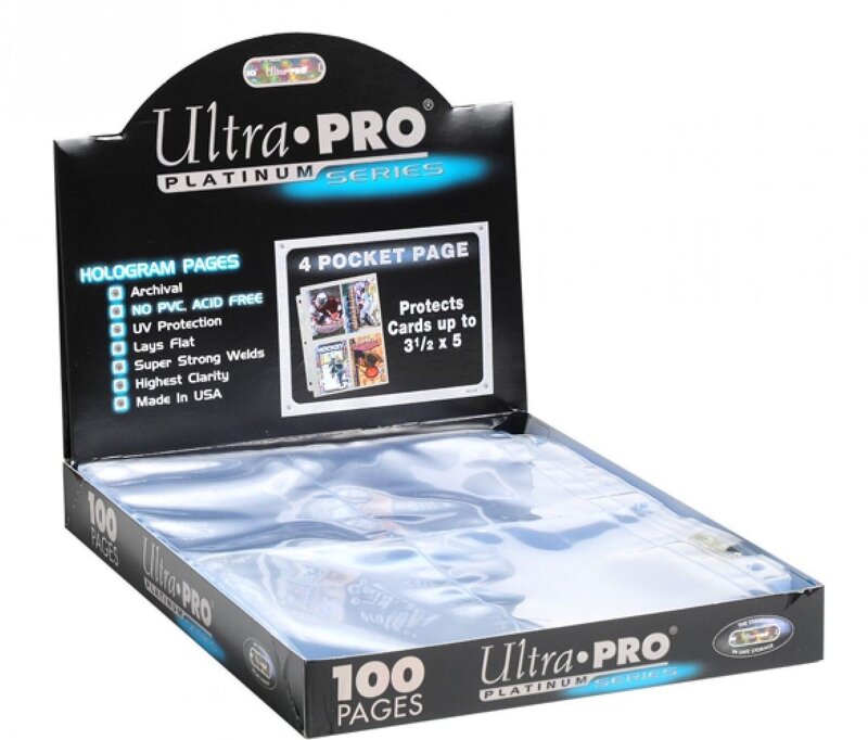 Ultra-Pro – 4 Pocket Pages Platinum (100st)