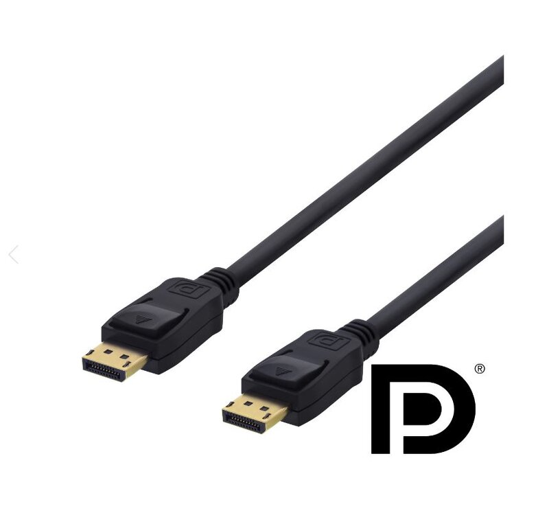 Deltaco DisplayPort 1.2-kabel Svart – 2m