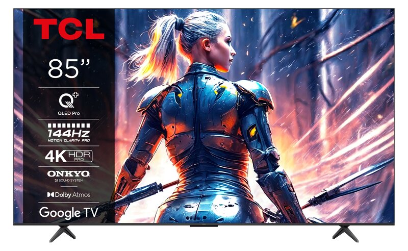 TCL 85T8B 85″ 4K QLED PRO HDR Smart TV / Ultra HD / Google TV / 144Hz